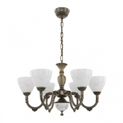 Люстра с плафонами подвесная 347837/6 AB Arte Milano (Подвесные)