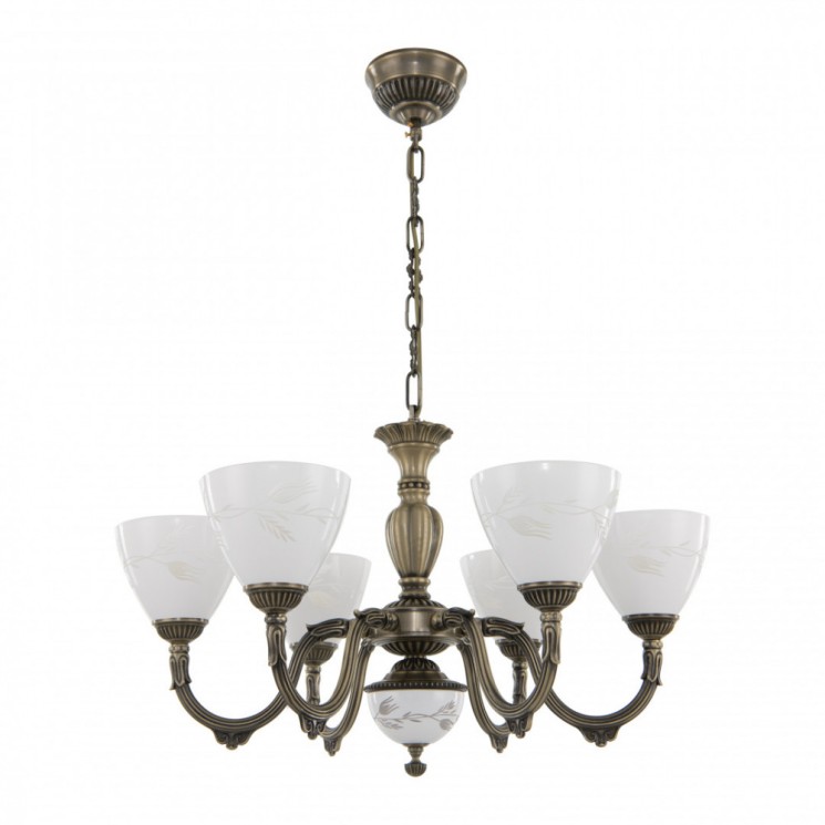 Люстра с плафонами подвесная 347837/6 AB Arte Milano (Подвесные)