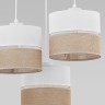 Подвесной светильник с тканевыми абажурами                      TK Lighting  6575 Linobianco