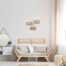 Подвесной светильник с тканевыми абажурами                      TK Lighting  6575 Linobianco