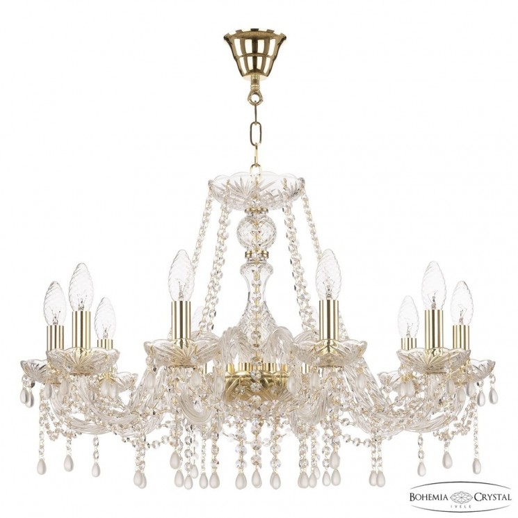 Люстра хрустальная 112/10/240 G V0300 Bohemia Ivele Crystal (Стеклянный рожок)