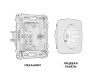 Ambrella Light Комплект механизма электрической розетки Ambrella Volt OMEGA MO637010