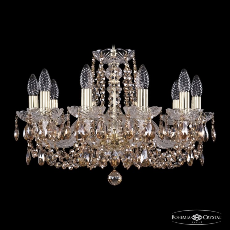 Люстра хрустальная 1402/10/195 G R721 Bohemia Ivele Crystal (Стеклянный рожок)