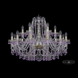 Люстра хрустальная 1410/12+6/300 G V7010 Bohemia Ivele Crystal (Стеклянный рожок)