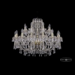 Люстра хрустальная 1403/16+8/300 G Bohemia Ivele Crystal (Стеклянный рожок)