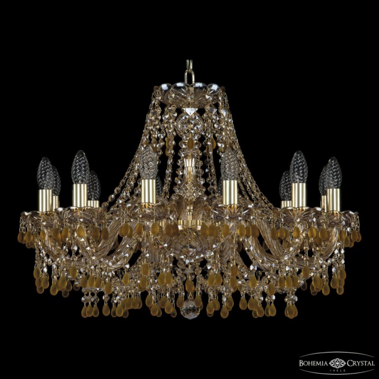 Люстра хрустальная 1410/12/240 G V1003 M721 Bohemia Ivele Crystal (Стеклянный рожок)