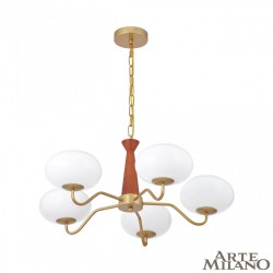 Люстра с плафонами шар 310166/D680/5 BS/WD Arte Milano (Подвесные)
