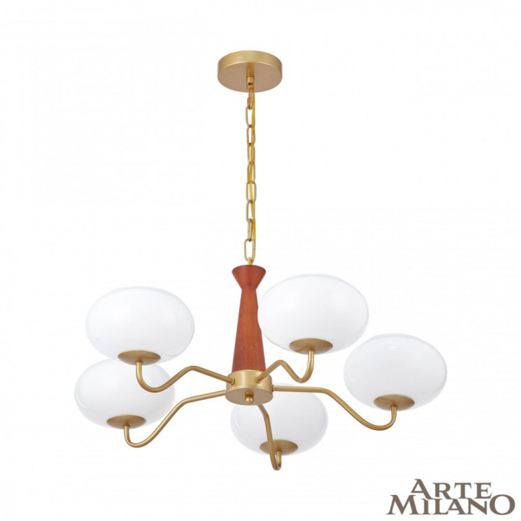 Люстра с плафонами шар 310166/D680/5 BS/WD Arte Milano (Подвесные)