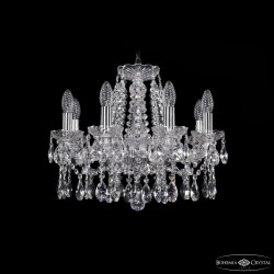 Люстра хрустальная 1413/8/165 Ni Bohemia Ivele Crystal (Стеклянный рожок)