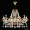 Люстра с цветным хрусталём 5413/12/300 G Amber/M-1F Bohemia Ivele Crystal (5413)