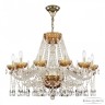 Люстра с цветным хрусталём 5413/12/300 G Amber/M-1F Bohemia Ivele Crystal (5413)