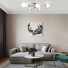 Потолочный светильник со стеклянными плафонами Smart                      Eurosvet  30181/6 латунь Smart