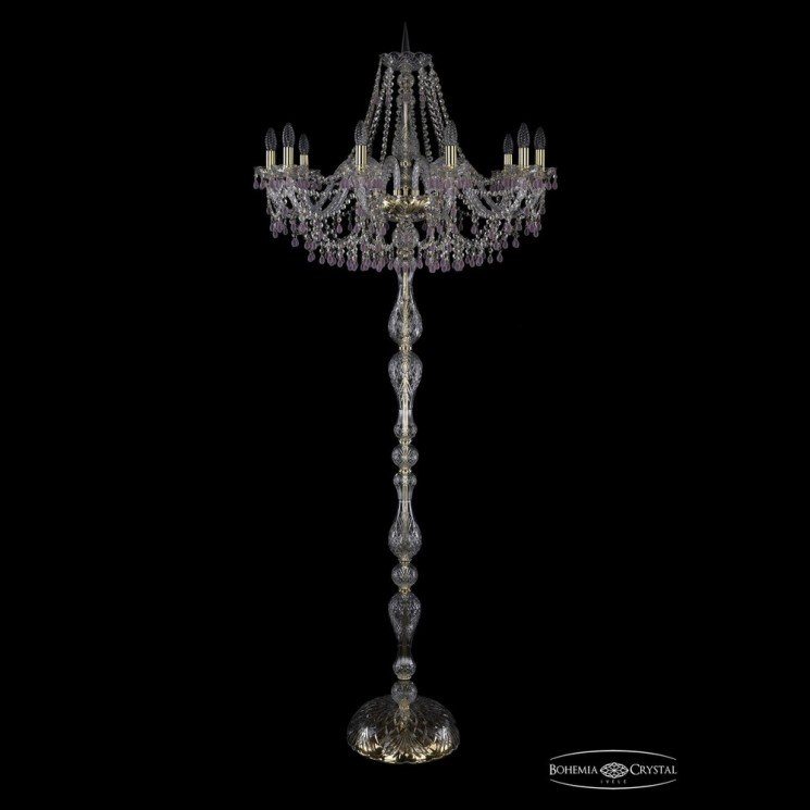 Торшер хрустальный 1410T1/10/300-210 G V7010 Bohemia Ivele Crystal (Стеклянный рожок)