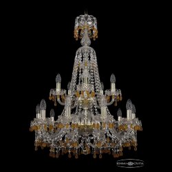 Люстра хрустальная 1410/10+5/240/XL-91/2d G V1003 Bohemia Ivele Crystal (Стеклянный рожок)