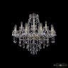 Люстра хрустальная 1415/10+5/300 G Bohemia Ivele Crystal (Стеклянный рожок)