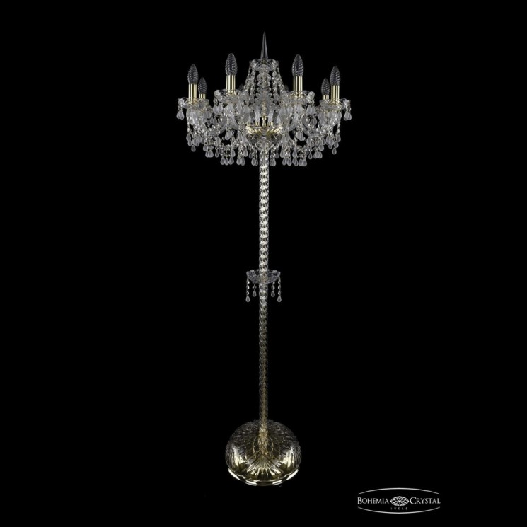 Торшер хрустальный 1410T2/8/195-160 G V0300 Bohemia Ivele Crystal (Стеклянный рожок)