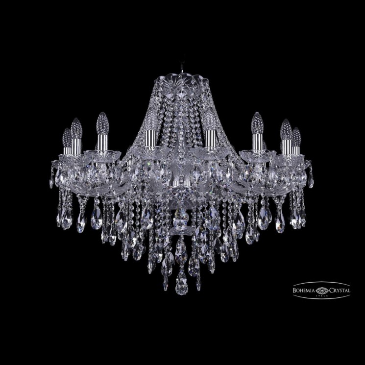 Люстра хрустальная 1415/16/300 Ni Bohemia Ivele Crystal (Стеклянный рожок)