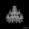 Люстра хрустальная 1411/10+5/240/2d Ni Bohemia Ivele Crystal (Стеклянный рожок)