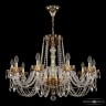 Люстра с цветным хрусталём 5402/10/300 G Amber/M-1H Bohemia Ivele Crystal (5402)
