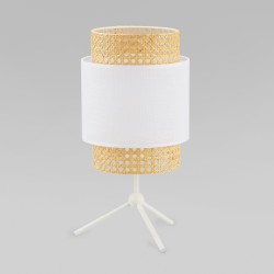 Настольный светильник с тканевым абажуром                      TK Lighting  6565 Boho White