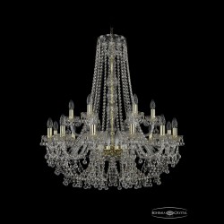 Люстра хрустальная 1409/12+6/300/h-95 G Bohemia Ivele Crystal (Стеклянный рожок)