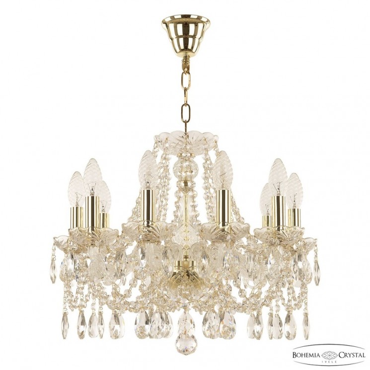 Люстра хрустальная 107/10/165 G Bohemia Ivele Crystal (Стеклянный рожок)