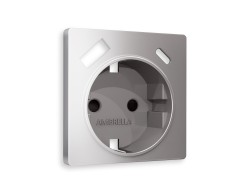Ambrella Light Лицевая панель для электрической розетки с заземлением со шторками 2USB A+C QUANT Ambrella Volt ALFA AP5100