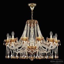 Люстра с цветным хрусталём 5413/12/300 G Amber/M-1F K721 Bohemia Ivele Crystal (5413)