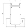 Шинопровод встраиваемый ST Luce Skyline 220 ST021.539.00H