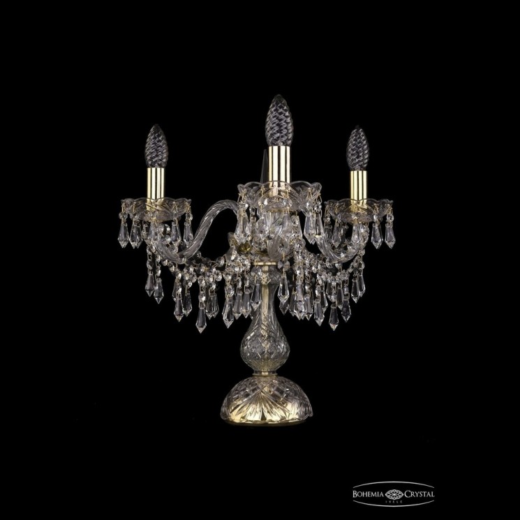Настольная лампа 1403L/3/141-39 G Bohemia Ivele Crystal (Стеклянный рожок)