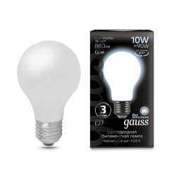 Светодиодная лампа Gauss A60 10W 860Lm 4100K E27 102202210102202210_GAUSS