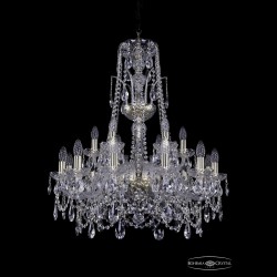 Люстра хрустальная 1411/12+6/240/XL-83 G Bohemia Ivele Crystal (Стеклянный рожок)