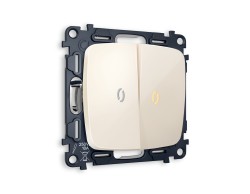 Ambrella Light Комплект механизма 2-клавишного выключателя с подсветкой 3200K Ambrella Volt OMEGA MO304010