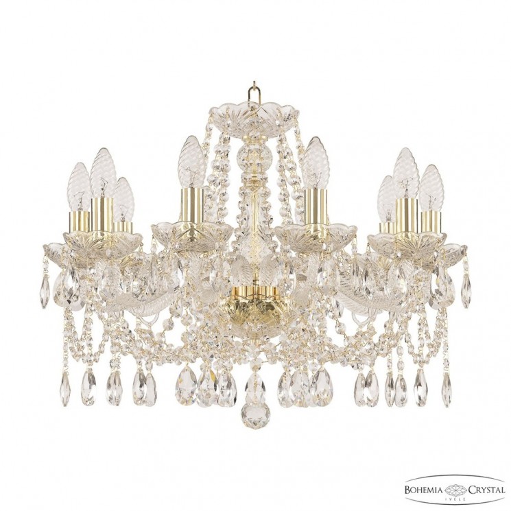 Люстра хрустальная 107/10/200 G Bohemia Ivele Crystal (Стеклянный рожок)