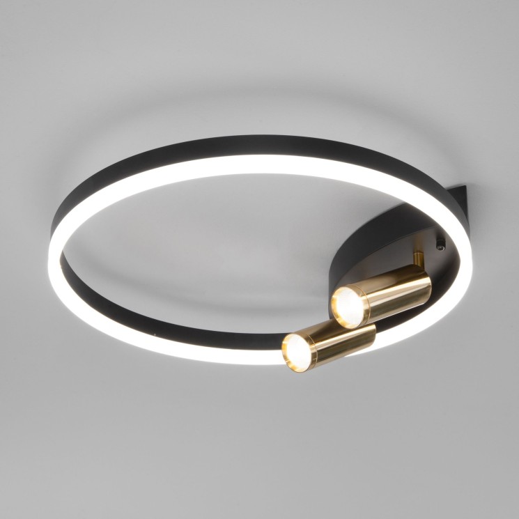 Умный потолочный светильник Eurosvet Luminari 90247/3                      Eurosvet  90247/3 черный/золото Smart