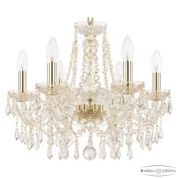 Люстра хрустальная 1403/6/160 G Bohemia Ivele Crystal (Стеклянный рожок)