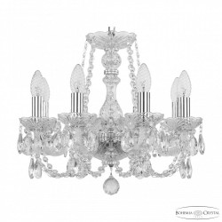 Люстра хрустальная 101/8/141 Ni Bohemia Ivele Crystal (Стеклянный рожок)