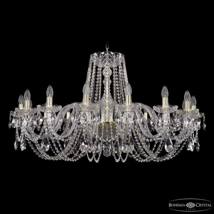 Люстра хрустальная 1402/16/400 G Bohemia Ivele Crystal (Стеклянный рожок)