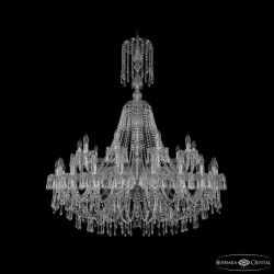 Люстра хрустальная 1403/20+10/400/XL-133 Ni Bohemia Ivele Crystal (Стеклянный рожок)