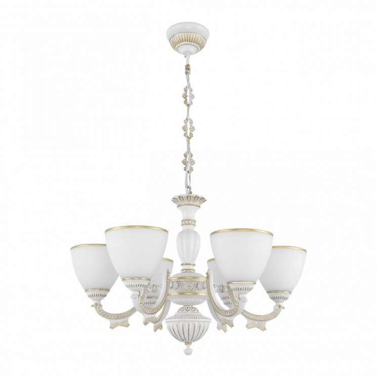 Люстра с плафонами подвесная 342837/6 WT+G Arte Milano (Подвесные)