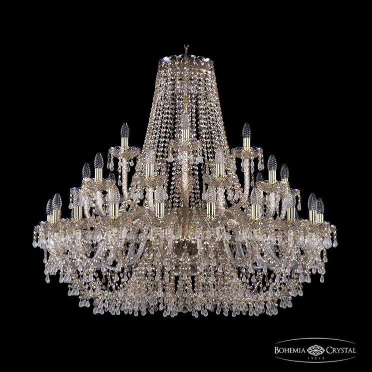 Люстра хрустальная 1410/20+10+5/400 G V0300 M801 Bohemia Ivele Crystal (Стеклянный рожок)