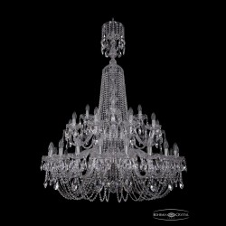 Люстра хрустальная 1402/20+10+5/400/XL-160/2d Ni Bohemia Ivele Crystal (Стеклянный рожок)