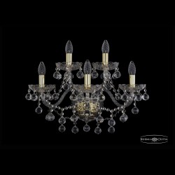 Бра хрустальные 1409B/3+2/195/XL G Bohemia Ivele Crystal (Стеклянный рожок)