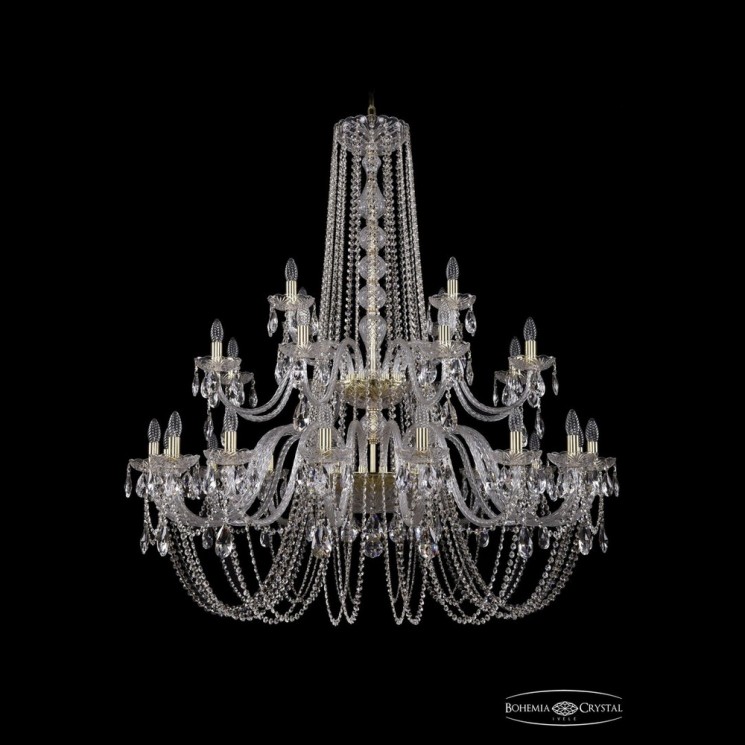 Люстра хрустальная 1402/16+8+4/460/2d G Bohemia Ivele Crystal (Стеклянный рожок)