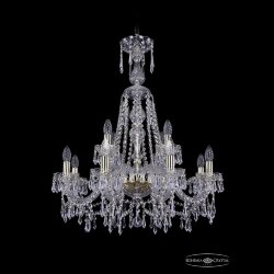 Люстра хрустальная 1403/8+4/240/XL-80 G Bohemia Ivele Crystal (Стеклянный рожок)
