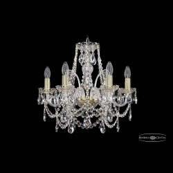 Люстра хрустальная 1411/6/160 G Bohemia Ivele Crystal (Стеклянный рожок)