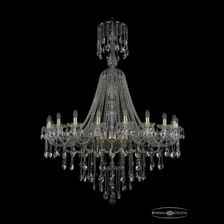 Люстра хрустальная 1415/20/460/XL-173 G Bohemia Ivele Crystal (Стеклянный рожок)