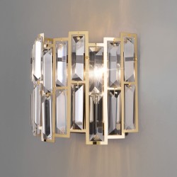 Настенный светильник с хрусталем                      Bogate's  339/2 золото / черный