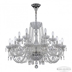 Люстра хрустальная 5402/12+6/300 Ni Clear/M-1F Bohemia Ivele Crystal (5402)