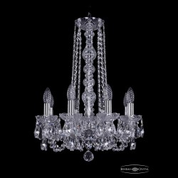 Люстра хрустальная 1402/8/141/h-57 Ni Bohemia Ivele Crystal (Стеклянный рожок)
